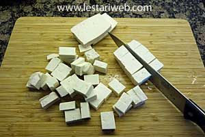 cut tofu