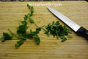 parsley as a garnish