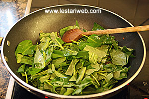 water spinach leaves